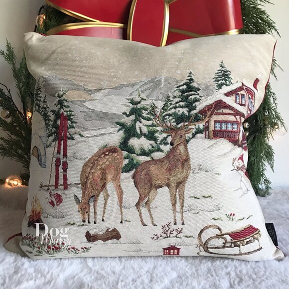 Caldeira Luxury Cross-stitch Embroidered Tapestry Pillow - Picture 1 of 6